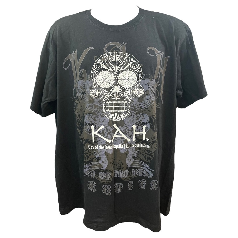 Rare KAH Day Of The Dead Tequila Sugar Skull Graphic T-Shirt Size XL